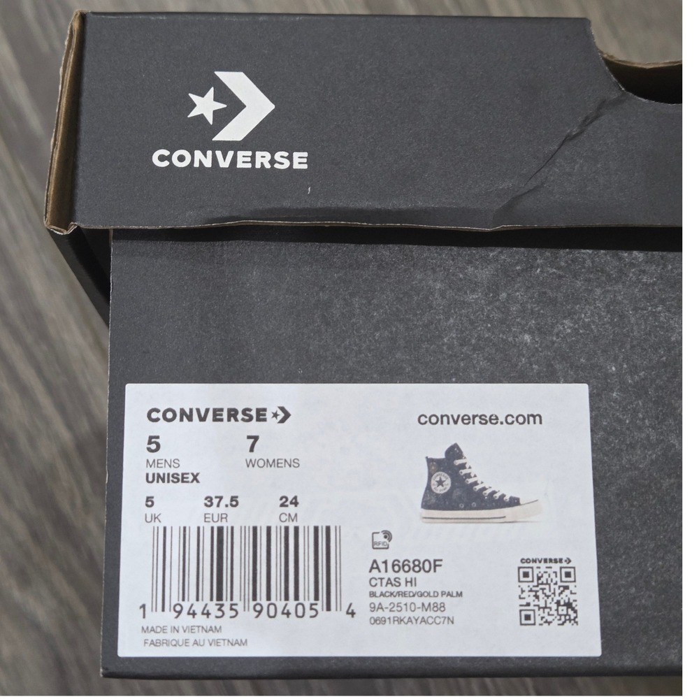 Converse Chuck‎ Taylor All Star Marketplace Essentials High Top Sneakers 7 NEW - Picture 11 of 11